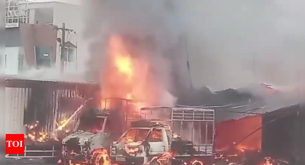 12 men charred to death in blaze at firecracker godown in Bengaluru district | Bengaluru News