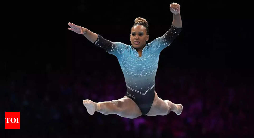 Simone Biles defeated as Rebeca Andrade wins world vault gold More