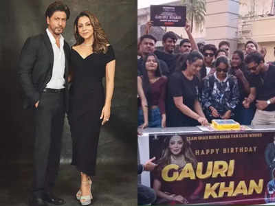 SRK fans celebrate Gauri Khan's birthday in Mumbai, call her "Queen"