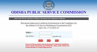 OPSC OCS Admit Card 2023 released at opsc.gov.in, download OCS Prelims hall ticket here