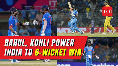 IND VS AUS World Cup Thriller: Kohli-Rahul's record 4th wicket partnership powers India to 6 wicket victory