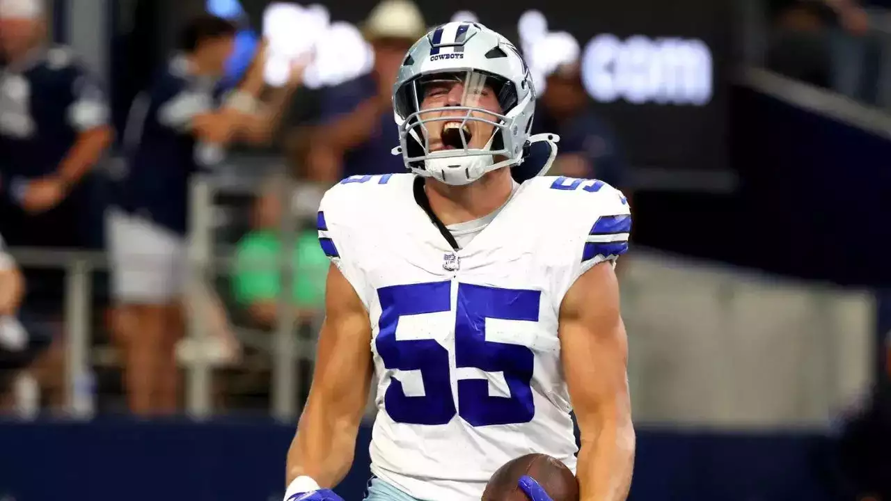 Why does Cowboys LB Leighton Vander Esch wear a neck roll with his uniform?