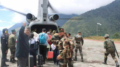 Teesta flash flood: Aerial rescue of tourists begins in cut-off areas in North Sikkim after five days