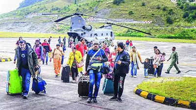 Army copters make several sorties in Sikkim, rescue 380 stranded tourists