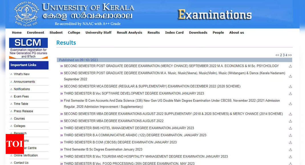 Kerala University UG, PG semester exam results announced at keralauniversity.ac.in; Direct link