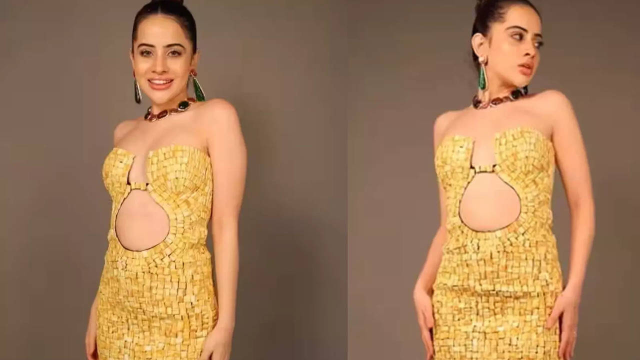 Urfi Javed stuns in cigarette buds dress, sparks online debate - WATCH IT