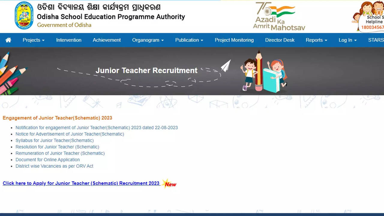 Odisha Junior Teacher Recruitment 2023: Last date today, apply at osepa. odisha.gov.in - Times of India