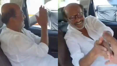Watch Video! Rajinikanth shares his love with the fans in Tirunelveli