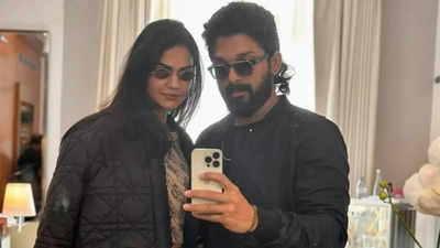 Mirror selfies of Allu Arjun and Allu Sneha Reddy showcase their unbreakable love; check out the adorable pictures here
