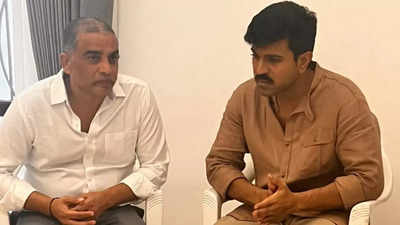 In pics: Ram Charan visits Dil Raju's home to console him over the loss of his father Shyam Sundar Reddy