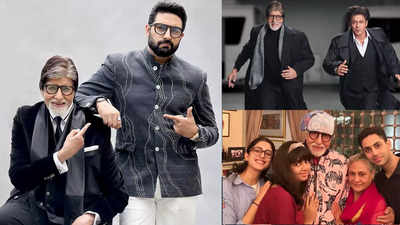 Abhishek Bachchan, Shah Rukh Khan pen birthday wishes for Amitabh Bachchan; Navya Naveli Nanda and Aaradhya's picture with Big B goes viral