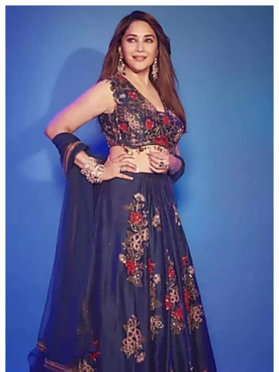 Madhuri Dixit Nenes Breathtaking Lehenga Looks Times Of India 