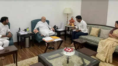 Nara Lokesh meets Union home minister Amit Shah, BJP Telangana, and AP chiefs in Delhi