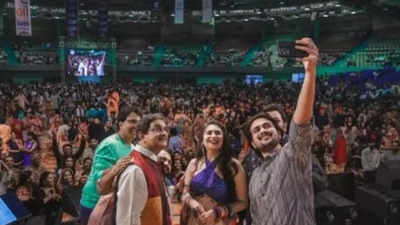 'Hurry Om Hurry' team unveils "Vhalida" song at the pre-Navratri event in Surat