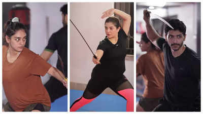 Srabanti Chatterjee, Arjun Chakraborty & Bibriti Chatterjee start sword-fight training for ‘Devi Chowdhurani’