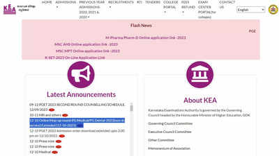 KEA extends Karnataka NEET PG mop-up round counselling dates for 2023, result on Oct 15