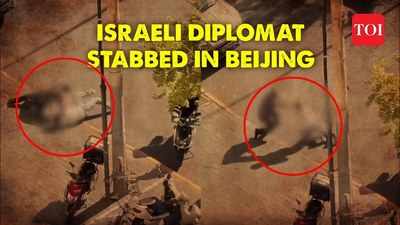 Caught on camera: Israeli diplomat stabbed outside Beijing embassy in China | Israel Hamas War