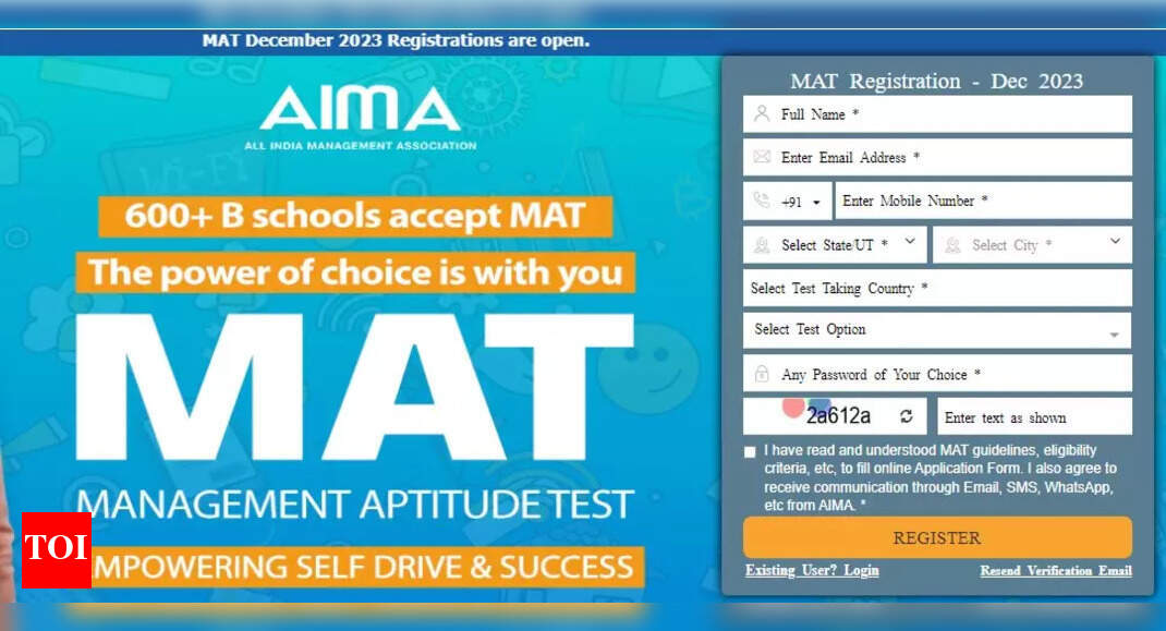AIMA MAT December 2023 schedule released, registration begins at mat.aima.in