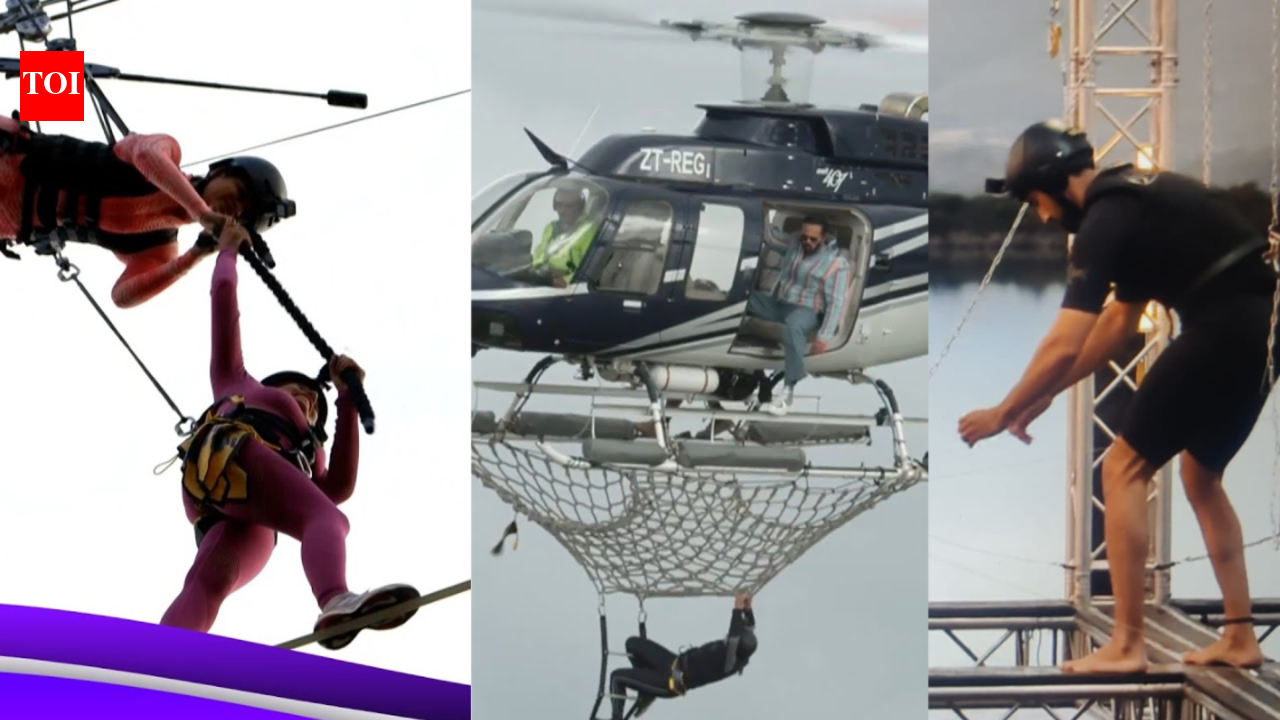 From walking on the rope, hanging on a chopper to jumping off the ...