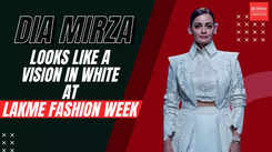 Dia Mirza looks like a vision in white at Lakme Fashion Week