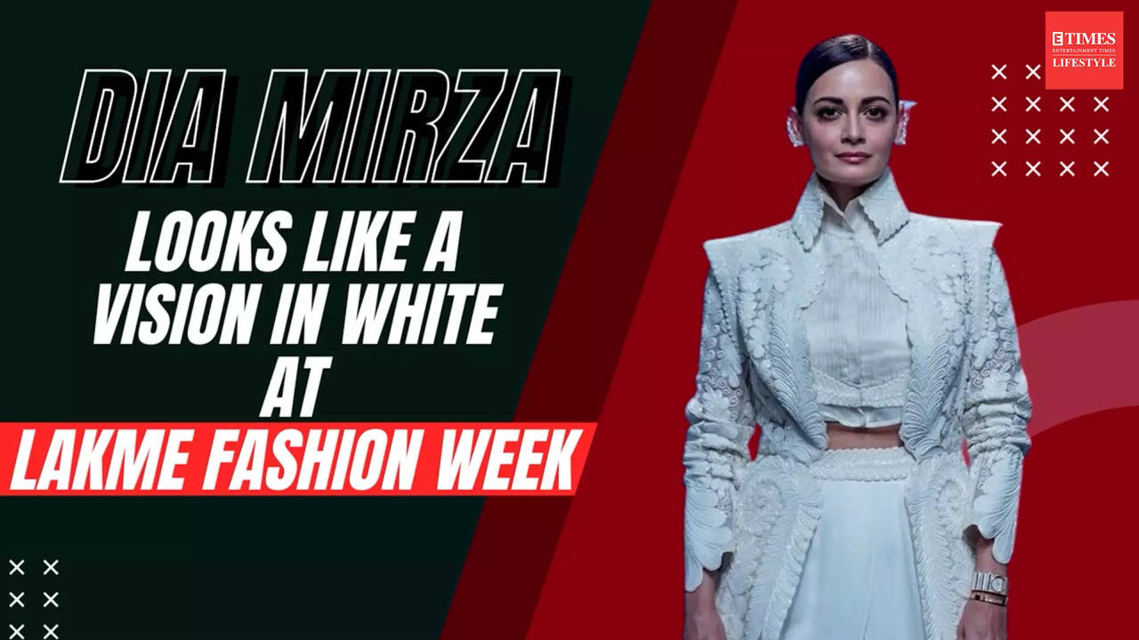 Dia Mirza looks like a vision in white at Lakme Fashion Week | Lifestyle -  Times of India Videos