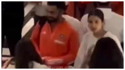 Virat Kohli and Anushka Sharma stroll hand-in-hand as they receive warm welcome at the hotel post India-Pakistan match