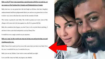 Conman Sukesh Chandrasekhar sends new letter for 'Tigress' Jacqueline Fernandez from jail: 'Will fast for 9-days for your well-being'