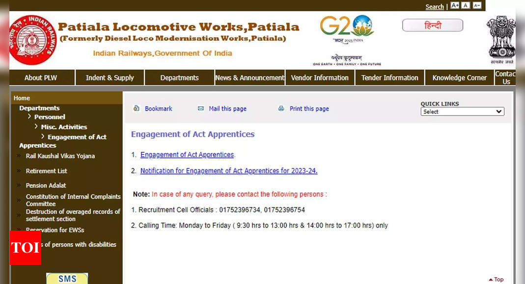 Railway Recruitment 2023: Patiala Locomotive Factory invites applications for apprentice training, direct link |