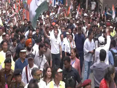 Mizoram assembly polls: Rahul Gandhi undertakes padayatra in Aizawl, massive crowd greets Congress leader