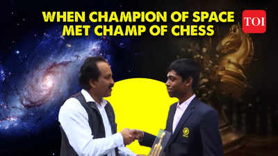Watch: What happened when ISRO Chief S Somanath went to Chess prodigy Praggnanandhaa's house in Chennai