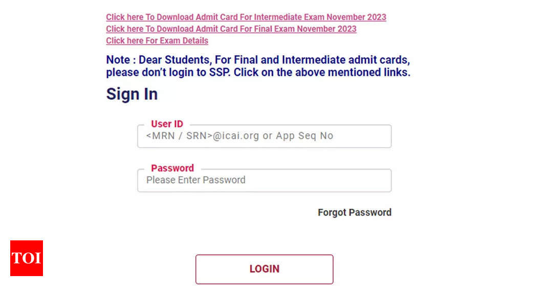 CA Admit Card 2023: ICAI CA Admit Card November 2023 released at eservices.icai.org, download here