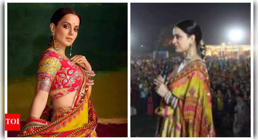 Kangana enjoys garba night in Ahmedabad