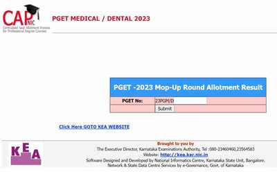 Karnataka NEET PG Counselling 2023: Mop up round seat allotment result out at kea.kar.nic.in