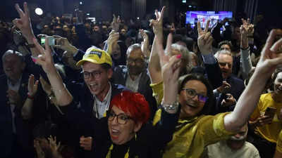 Poles vote in huge numbers for the centrist opposition after 8 years of nationalist rule