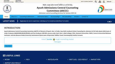 AYUSH NEET UG counselling 2023 round 3 result likely to be