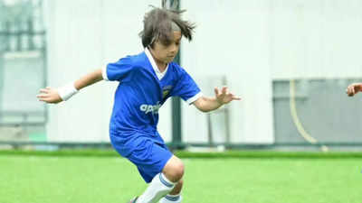 Ajith's son, Aadvik, wins a gold medal in a football tournament