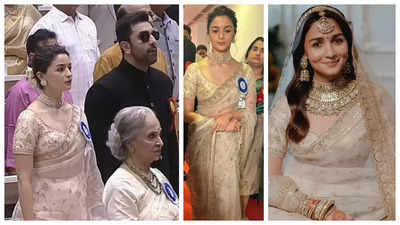 National Film Awards 2023: Alia Bhatt wears her wedding saree as she  arrives in Delhi to receive the National Award! | - Times of India
