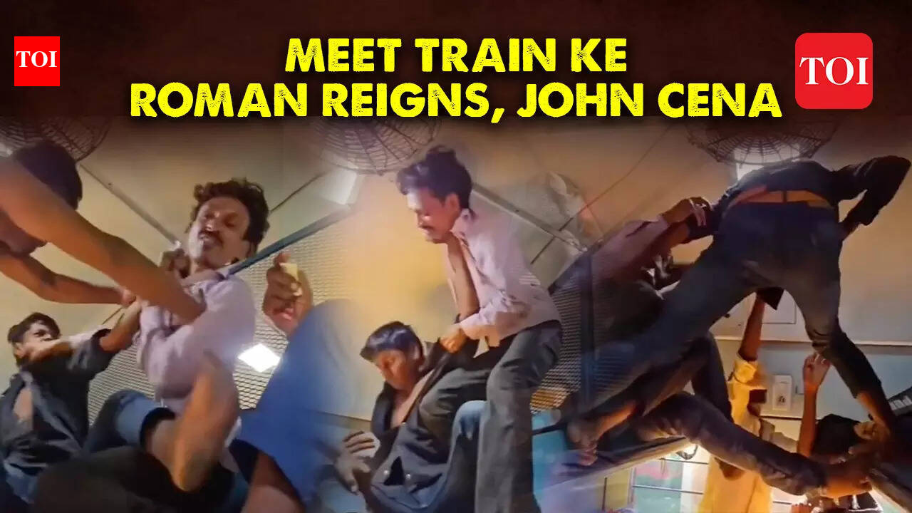 Viral video: Fight over train seats turns into finding desi John Cena ...