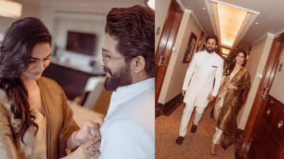 Allu Arjun's wife Allu Sneha Reddy drops picture as she dresses him up before the National Award, calls it 'proud moment' - See pics