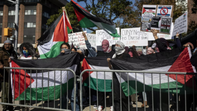 Blast at Gaza hospital: Israel-Hamas war protesters clash in New York amid chants of 'Allahu Akbar'