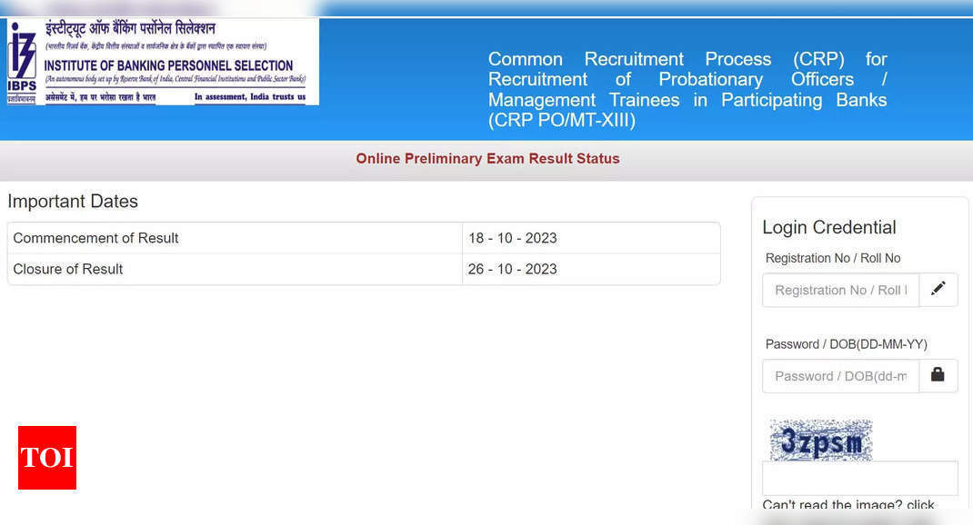 IBPS PO Prelims Result 2023 declared at ibps.in; Direct link here