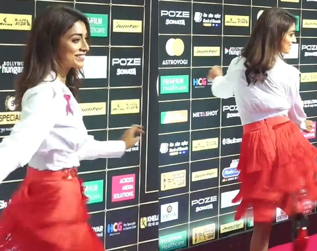 
Watch: Shriya Saran looks graceful as she twirls at event in Mumbai
