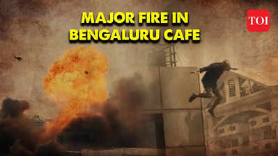 Karnataka: Man jumps from building after massive fire breaks out in Mudpipe Cafe in Bengaluru