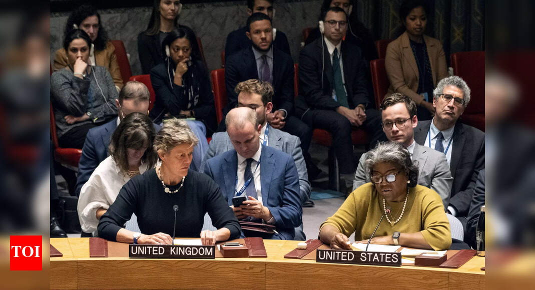 Israel: US vetoes UN resolution on Israel-Hamas war - Times of India