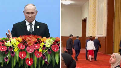 European officials walk out as Putin addresses summit in China