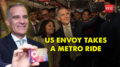 Watch: US ambassador to India Eric Garcetti takes ride in Delhi Metro, calls it among the best in the world
