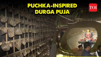 Golgappa-themed Durga puja pandal shines at Kolkata's celebration