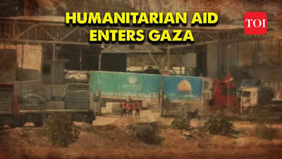 Watch: Trucks carrying humanitarian aid enter Gaza, Rafah crossing opens for first time amid Israel-Hamas war