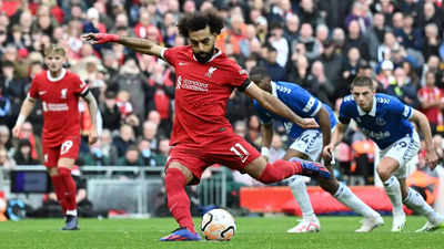 Watch: Mohamed Salah scoring a brace in Premier League's Liverpool vs Everton clash