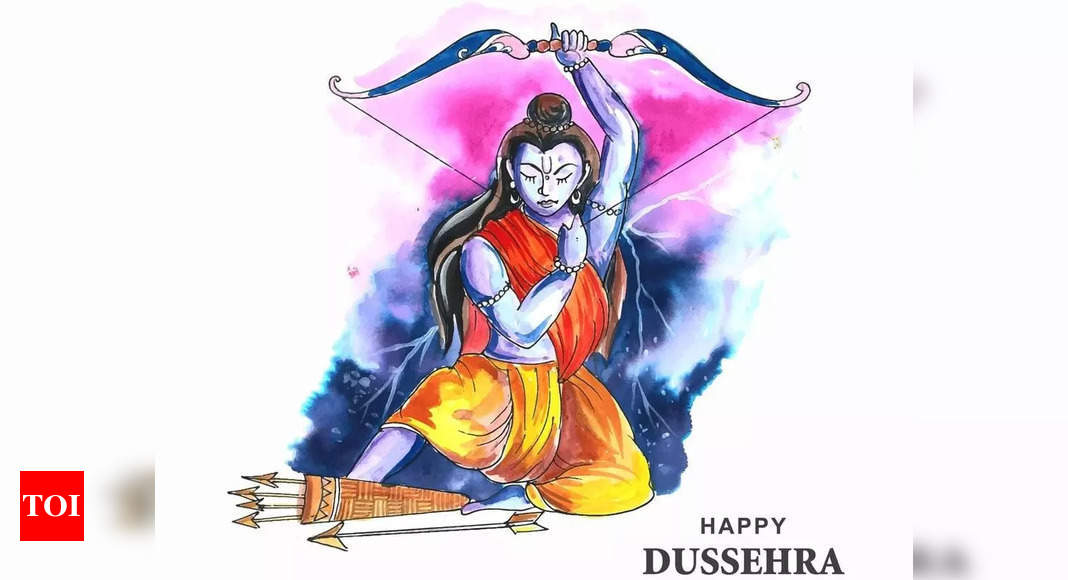 Illustration Of Hindu Festival Dussehra Background Stock Illustration -  Download Image Now - Abstract, Arrow Symbol, Celebration - iStock